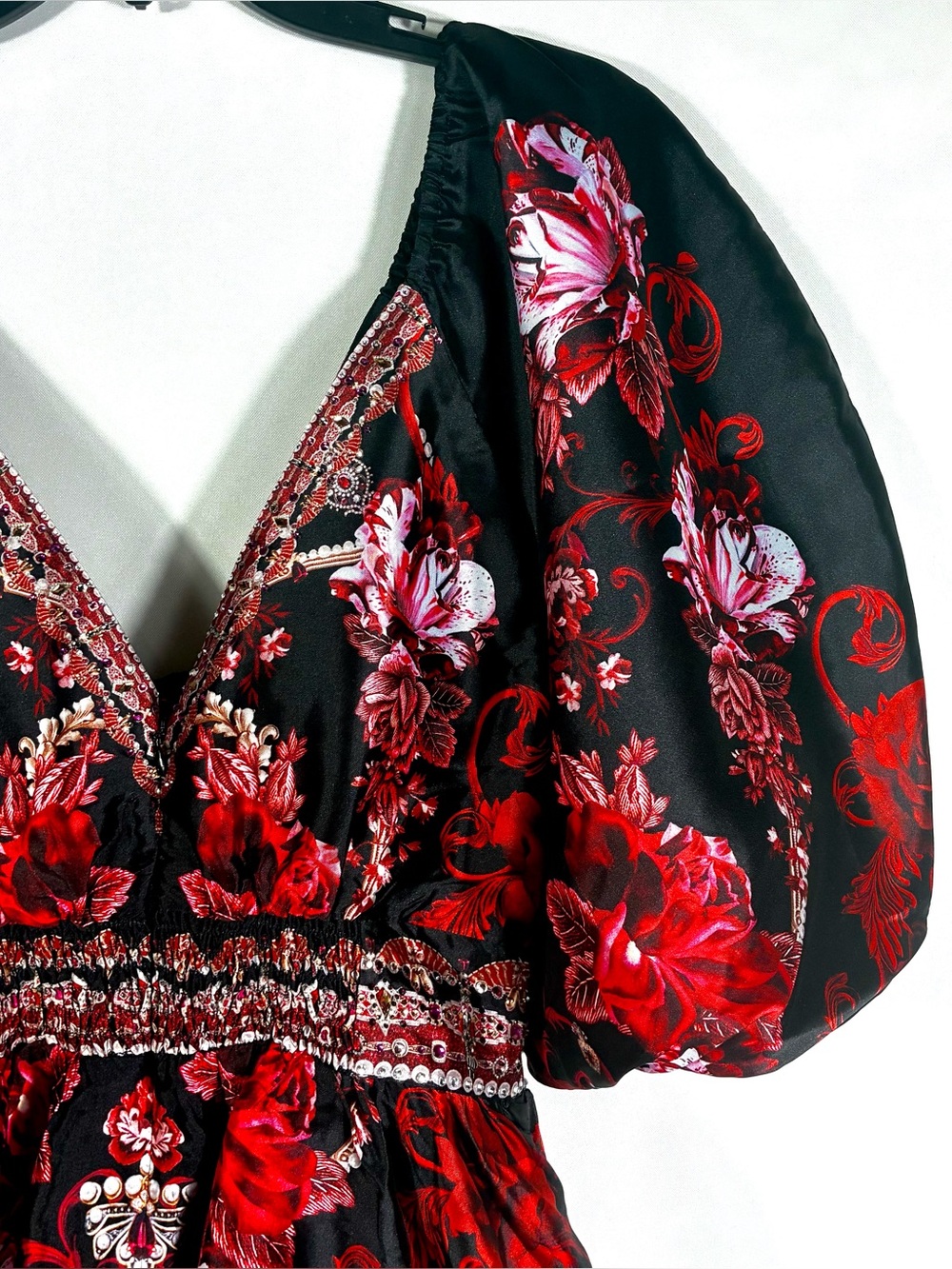 Camilla Sisterhood of the Rose Puff Sleeve Mini Dress Medium NWT - Picture 9 of 17